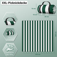 Lade das Bild in den Galerie-Viewer, HOEL® Picknickdecke wasserabweisend + isoliert - Picknick Decke XXL 200x200cm