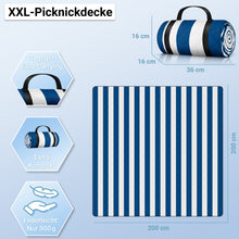 Lade das Bild in den Galerie-Viewer, HOEL® Picknickdecke wasserabweisend + isoliert - Picknick Decke XXL 200x200cm