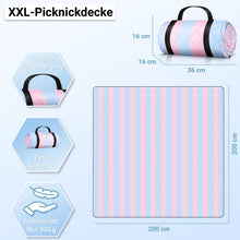 Lade das Bild in den Galerie-Viewer, HOEL® Picknickdecke wasserabweisend + isoliert - Picknick Decke XXL 200x200cm