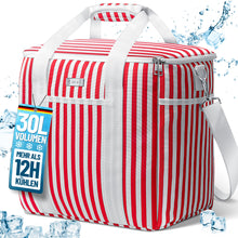 Lade das Bild in den Galerie-Viewer, HOEL Kühltasche groß 20L / 30L faltbar - Isolierte Thermotasche - Lunchtasche wasserdicht & auslaufsicher - Isoliertasche für Auto & Einkaufen - Picknicktasche Lunch Bag Lunchbag