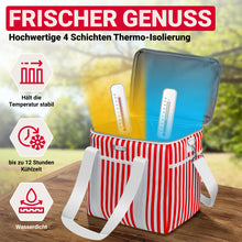Lade das Bild in den Galerie-Viewer, HOEL Kühltasche groß 20L / 30L faltbar - Isolierte Thermotasche - Lunchtasche wasserdicht & auslaufsicher - Isoliertasche für Auto & Einkaufen - Picknicktasche Lunch Bag Lunchbag