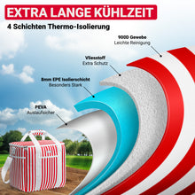 Lade das Bild in den Galerie-Viewer, HOEL Kühltasche groß 20L / 30L faltbar - Isolierte Thermotasche - Lunchtasche wasserdicht & auslaufsicher - Isoliertasche für Auto & Einkaufen - Picknicktasche Lunch Bag Lunchbag