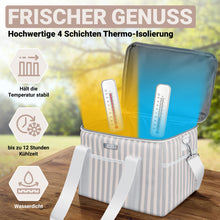 Lade das Bild in den Galerie-Viewer, HOEL Kühltasche groß 20L / 30L faltbar - Isolierte Thermotasche - Lunchtasche wasserdicht & auslaufsicher - Isoliertasche für Auto & Einkaufen - Picknicktasche Lunch Bag Lunchbag