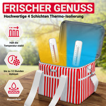 Lade das Bild in den Galerie-Viewer, HOEL Kühltasche groß 20L / 30L faltbar - Isolierte Thermotasche - Lunchtasche wasserdicht & auslaufsicher - Isoliertasche für Auto & Einkaufen - Picknicktasche Lunch Bag Lunchbag