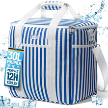 Lade das Bild in den Galerie-Viewer, HOEL Kühltasche groß 20L / 30L faltbar - Isolierte Thermotasche - Lunchtasche wasserdicht & auslaufsicher - Isoliertasche für Auto & Einkaufen - Picknicktasche Lunch Bag Lunchbag