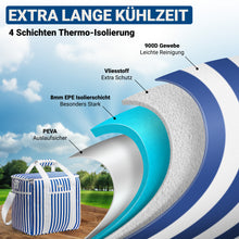 Lade das Bild in den Galerie-Viewer, HOEL Kühltasche groß 20L / 30L faltbar - Isolierte Thermotasche - Lunchtasche wasserdicht & auslaufsicher - Isoliertasche für Auto & Einkaufen - Picknicktasche Lunch Bag Lunchbag