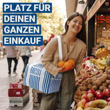 Lade das Bild in den Galerie-Viewer, HOEL Kühltasche groß 20L / 30L faltbar - Isolierte Thermotasche - Lunchtasche wasserdicht & auslaufsicher - Isoliertasche für Auto & Einkaufen - Picknicktasche Lunch Bag Lunchbag