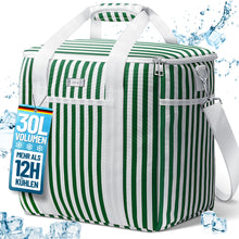 Lade das Bild in den Galerie-Viewer, HOEL Kühltasche groß 20L / 30L faltbar - Isolierte Thermotasche - Lunchtasche wasserdicht & auslaufsicher - Isoliertasche für Auto & Einkaufen - Picknicktasche Lunch Bag Lunchbag