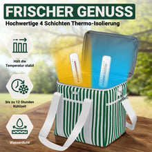 Lade das Bild in den Galerie-Viewer, HOEL Kühltasche groß 20L / 30L faltbar - Isolierte Thermotasche - Lunchtasche wasserdicht & auslaufsicher - Isoliertasche für Auto & Einkaufen - Picknicktasche Lunch Bag Lunchbag