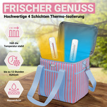 Lade das Bild in den Galerie-Viewer, HOEL Kühltasche groß 20L / 30L faltbar - Isolierte Thermotasche - Lunchtasche wasserdicht & auslaufsicher - Isoliertasche für Auto & Einkaufen - Picknicktasche Lunch Bag Lunchbag