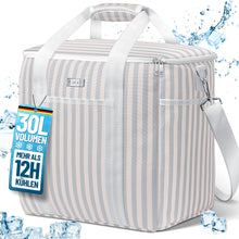 Lade das Bild in den Galerie-Viewer, HOEL Kühltasche groß 20L / 30L faltbar - Isolierte Thermotasche - Lunchtasche wasserdicht & auslaufsicher - Isoliertasche für Auto & Einkaufen - Picknicktasche Lunch Bag Lunchbag