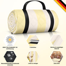 Lade das Bild in den Galerie-Viewer, HOEL® Picknickdecke wasserabweisend + isoliert - Picknick Decke XXL 200x200cm