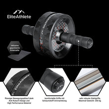 Lade das Bild in den Galerie-Viewer, EliteAthlete® Bauchtrainer I Bauchmuskeltrainer I Bauchroller inkl. gepolsterter Kniematte