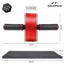 Lade das Bild in den Galerie-Viewer, EliteAthlete® Bauchtrainer I Bauchmuskeltrainer I Bauchroller inkl. gepolsterter Kniematte