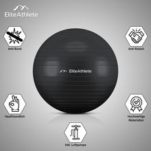 Lade das Bild in den Galerie-Viewer, EliteAthlete® Gymnastikball I Sitzball inkl. Luftpumpe