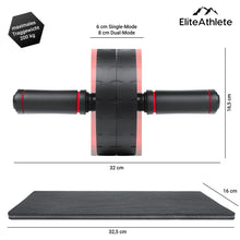 Lade das Bild in den Galerie-Viewer, EliteAthlete® Bauchtrainer I Bauchmuskeltrainer I Bauchroller inkl. gepolsterter Kniematte