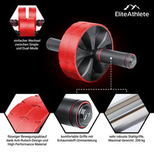 Lade das Bild in den Galerie-Viewer, EliteAthlete® Bauchtrainer I Bauchmuskeltrainer I Bauchroller inkl. gepolsterter Kniematte