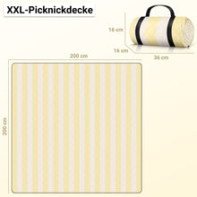 Lade das Bild in den Galerie-Viewer, HOEL® Picknickdecke wasserabweisend + isoliert - Picknick Decke XXL 200x200cm