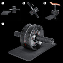 Lade das Bild in den Galerie-Viewer, EliteAthlete® Bauchtrainer I Bauchmuskeltrainer I Bauchroller inkl. gepolsterter Kniematte
