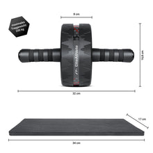 Lade das Bild in den Galerie-Viewer, EliteAthlete® Bauchtrainer I Bauchmuskeltrainer I Bauchroller inkl. gepolsterter Kniematte