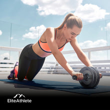 Lade das Bild in den Galerie-Viewer, EliteAthlete® Bauchtrainer I Bauchmuskeltrainer I Bauchroller inkl. gepolsterter Kniematte