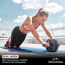 Lade das Bild in den Galerie-Viewer, EliteAthlete® Bauchtrainer I Bauchmuskeltrainer I Bauchroller inkl. gepolsterter Kniematte