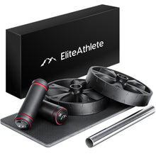 Lade das Bild in den Galerie-Viewer, EliteAthlete® Bauchtrainer I Bauchmuskeltrainer I Bauchroller inkl. gepolsterter Kniematte