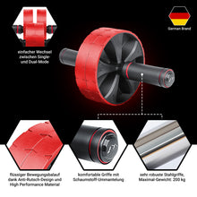 Lade das Bild in den Galerie-Viewer, EliteAthlete® Bauchtrainer I Bauchmuskeltrainer I Bauchroller inkl. gepolsterter Kniematte