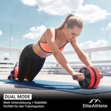 Lade das Bild in den Galerie-Viewer, EliteAthlete® Bauchtrainer I Bauchmuskeltrainer I Bauchroller inkl. gepolsterter Kniematte