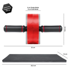Lade das Bild in den Galerie-Viewer, EliteAthlete® Bauchtrainer I Bauchmuskeltrainer I Bauchroller inkl. gepolsterter Kniematte