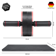 Lade das Bild in den Galerie-Viewer, EliteAthlete® Bauchtrainer I Bauchmuskeltrainer I Bauchroller inkl. gepolsterter Kniematte