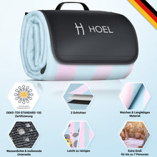 Lade das Bild in den Galerie-Viewer, HOEL® Picknickdecke wasserabweisend + isoliert - Picknick Decke XXL 200x200cm