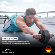 Lade das Bild in den Galerie-Viewer, EliteAthlete® Bauchtrainer I Bauchmuskeltrainer I Bauchroller inkl. gepolsterter Kniematte
