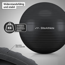 Lade das Bild in den Galerie-Viewer, EliteAthlete® Gymnastikball I Sitzball inkl. Luftpumpe