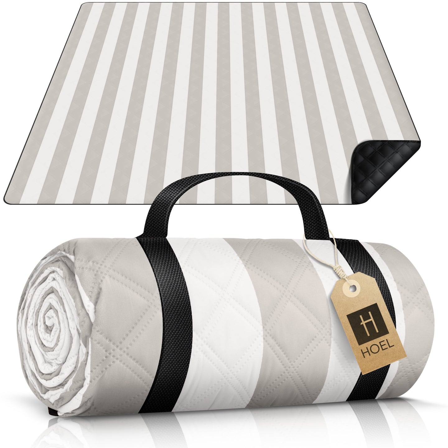 HOEL® Picknickdecke wasserabweisend + isoliert - Picknick Decke XXL 200x200cm