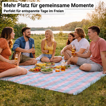 Lade das Bild in den Galerie-Viewer, HOEL® Picknickdecke wasserabweisend + isoliert - Picknick Decke XXL 200x200cm
