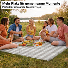 Lade das Bild in den Galerie-Viewer, HOEL® Picknickdecke wasserabweisend + isoliert - Picknick Decke XXL 200x200cm
