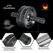 Lade das Bild in den Galerie-Viewer, EliteAthlete® Bauchtrainer I Bauchmuskeltrainer I Bauchroller inkl. gepolsterter Kniematte
