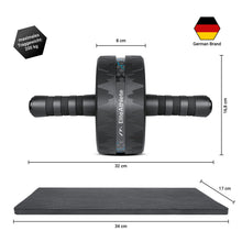 Lade das Bild in den Galerie-Viewer, EliteAthlete® Bauchtrainer I Bauchmuskeltrainer I Bauchroller inkl. gepolsterter Kniematte
